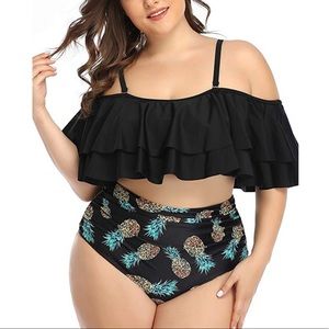 Daci Women’s Plus Size Bikini - Pineapple Ruffle